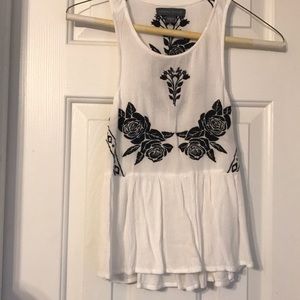 Embroidered rose blouse